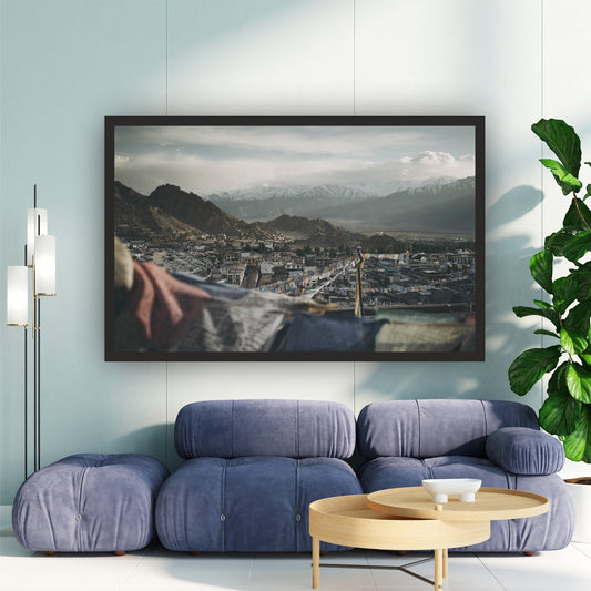 Himalayan Mountain Landscape Wall Art | Leh Ladakh Panorama Photography | Snow Peak Fine Art Print | Nature Travel Wall Decor
