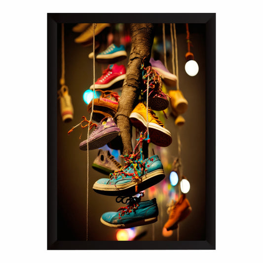 Sneakers Wall Art | Colorful Shoe Photography Poster | Modern Footwear Wall Decor | Sports & Fashion Room Art