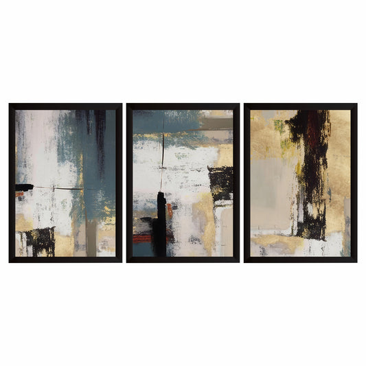 Abstract Wall Art Set of 3 | Modern Textured Wall Decor