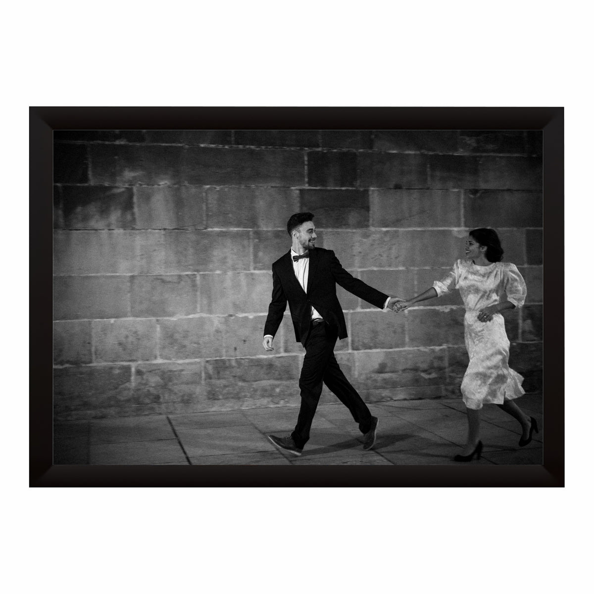 Romantic Couple Black & White Wall Art | Wedding Photography