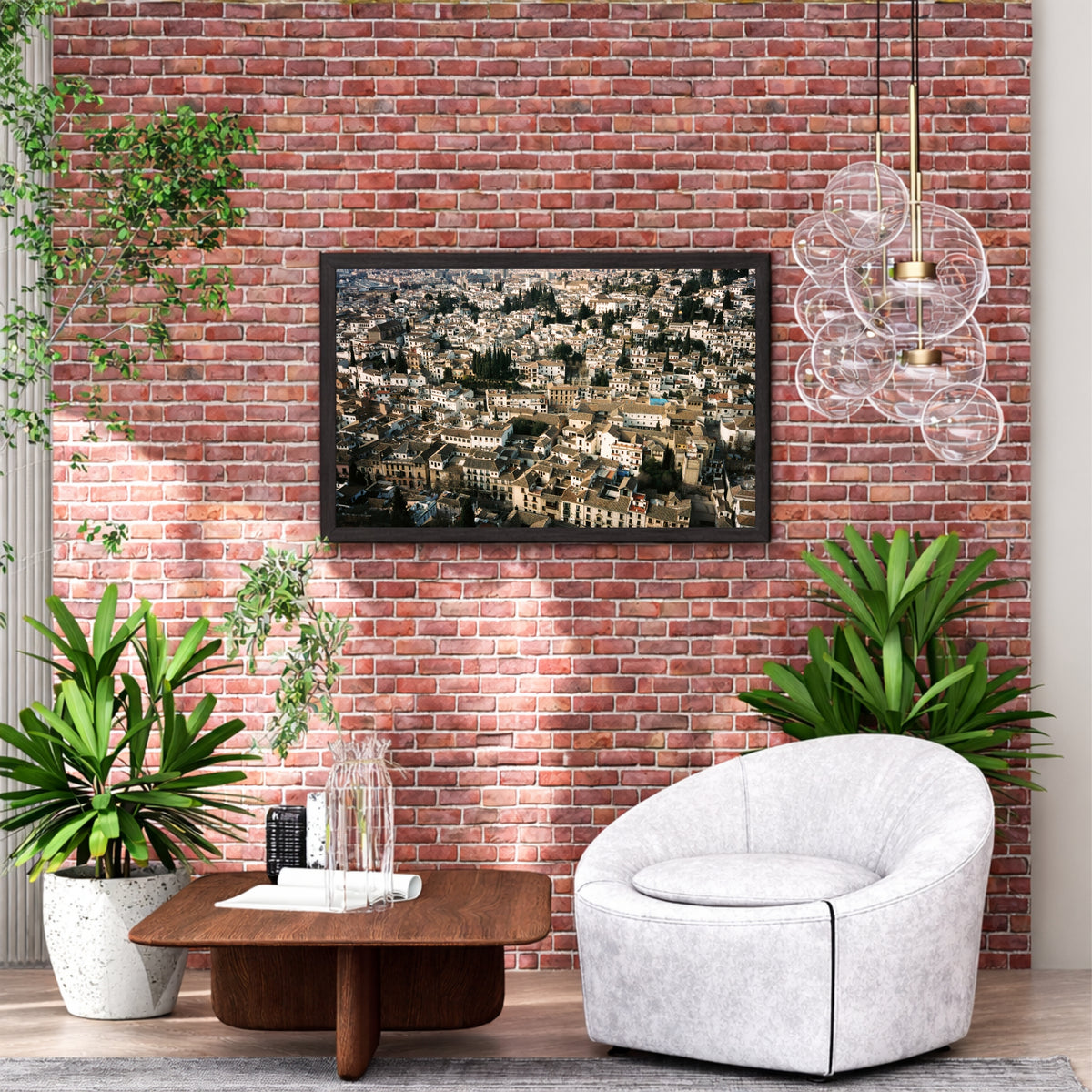 Granada Cityscape Wall Art | Aerial Architecture Photography | Framed Wall Decor