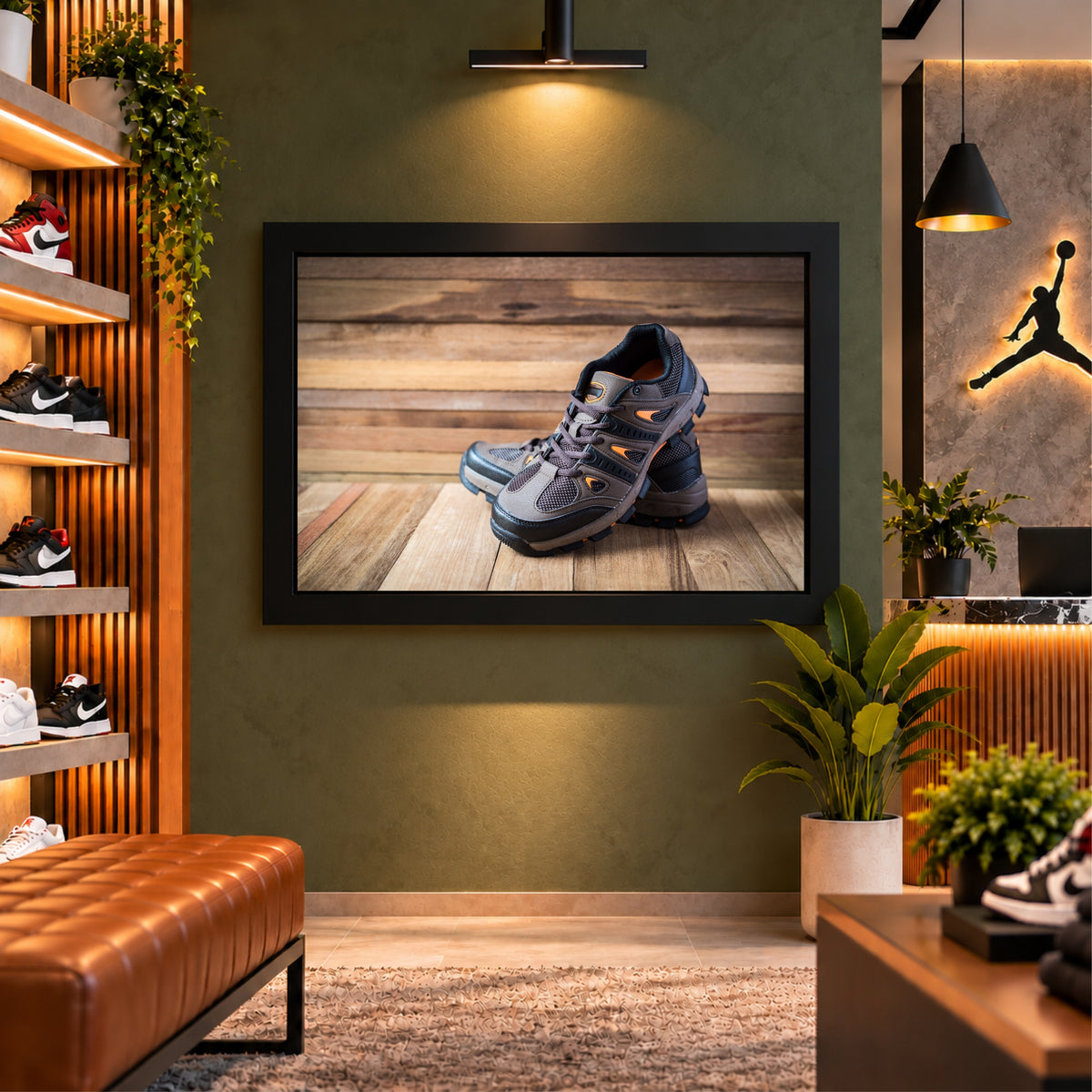 Sports Sneakers Wall Art | Athletic Shoes Artwork | Modern Sports Decor
