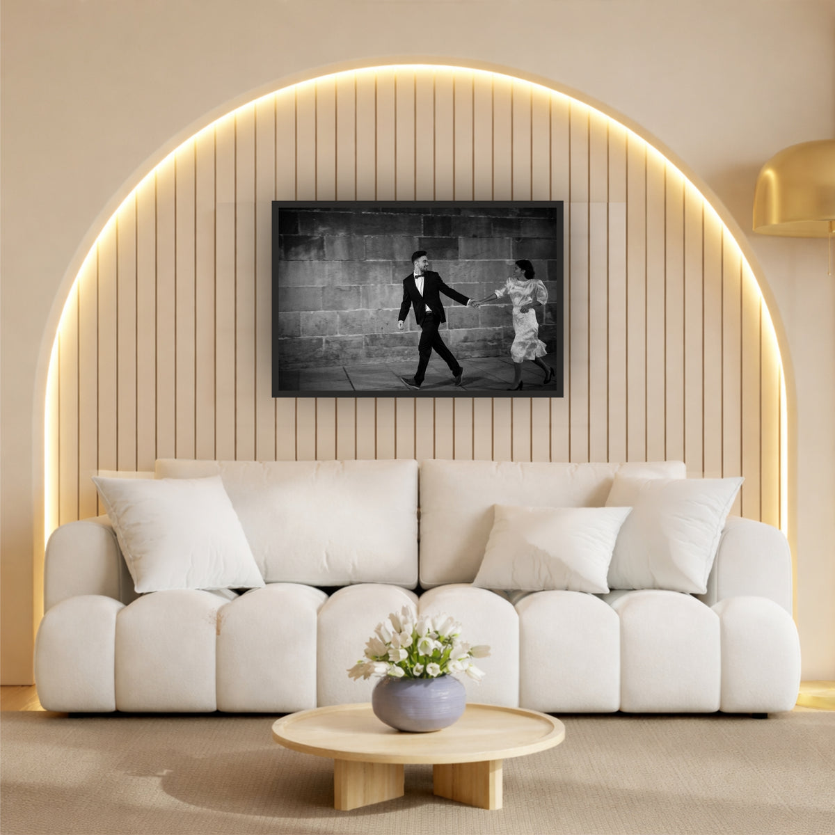 Romantic Couple Black & White Wall Art | Wedding Photography
