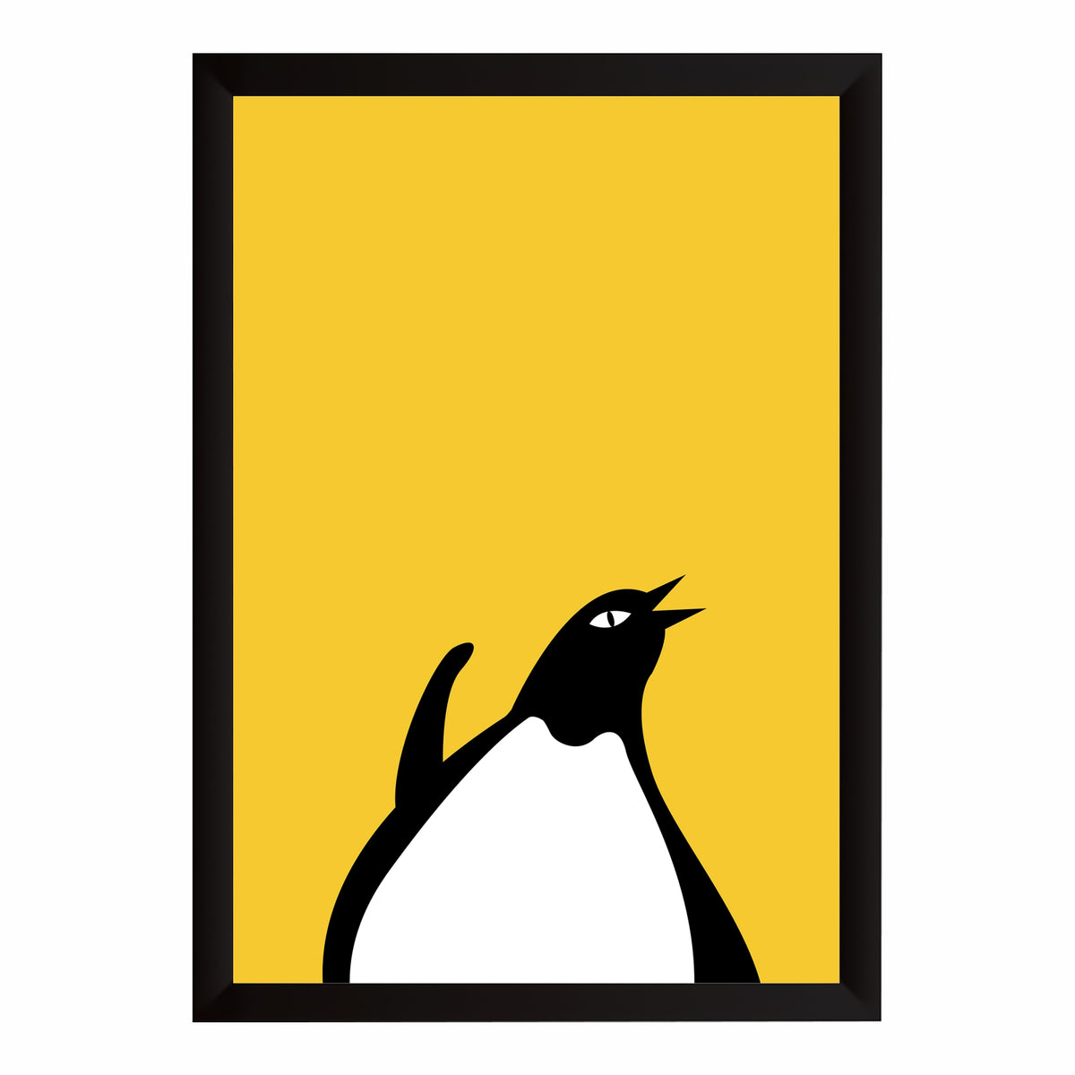 Minimalist Penguin Wall Art | Cute Black & White Penguin Kids Room Poster | Animal Nursery Decor