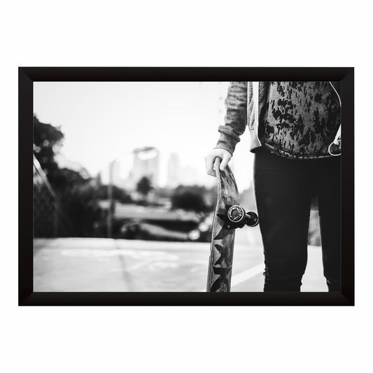 Skateboard Lifestyle Black & White Wall Art | Urban Photography