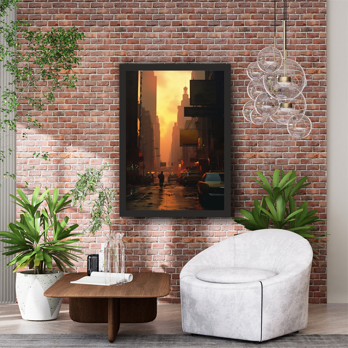 New York City Street Wall Art | Golden Hour Urban Photography | Framed Wall Decor