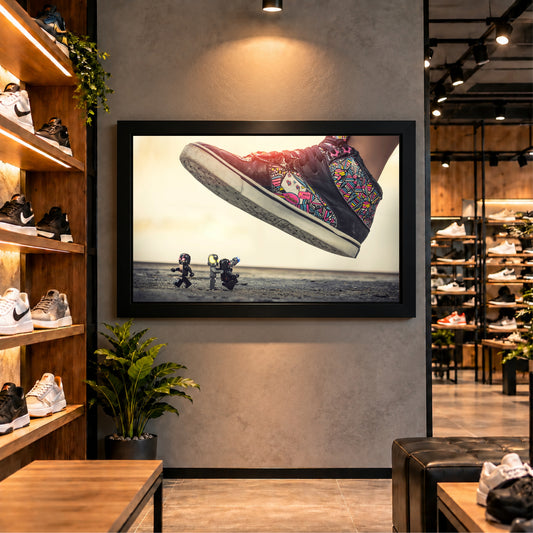 Colorful Sneakers Wall Art | Fashion Shoes Artwork | Modern Footwear Decor