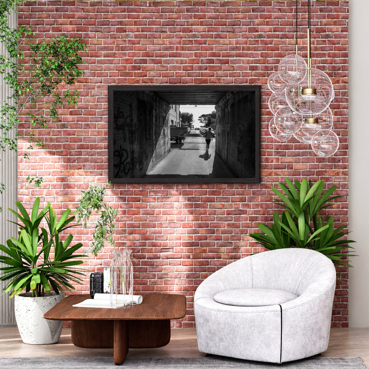 Urban Walking Black & White Wall Art | Street Photography