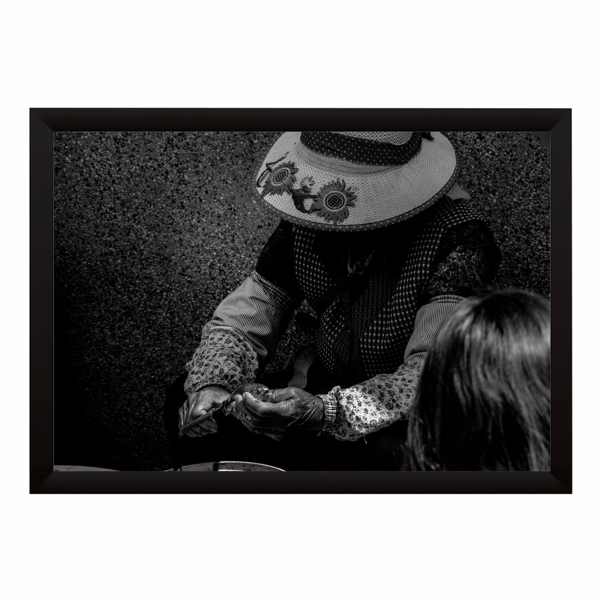 Vintage Hat Street Photography Black & White Wall Art | Lifestyle Art