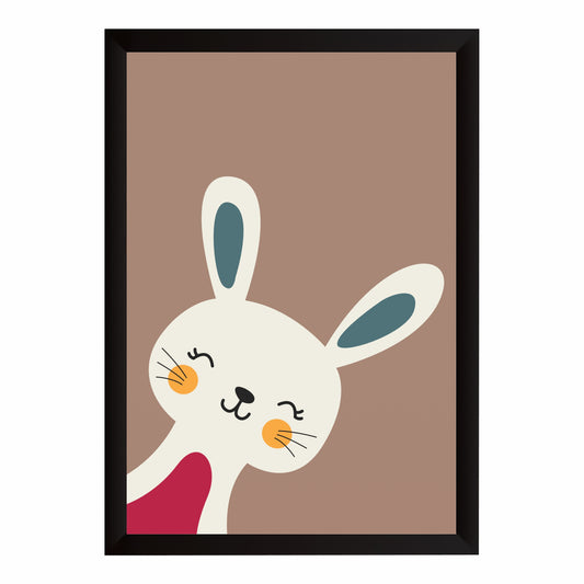 Cute Bunny Wall Art | Minimalist Rabbit Poster | Kids Room & Nursery Decor
