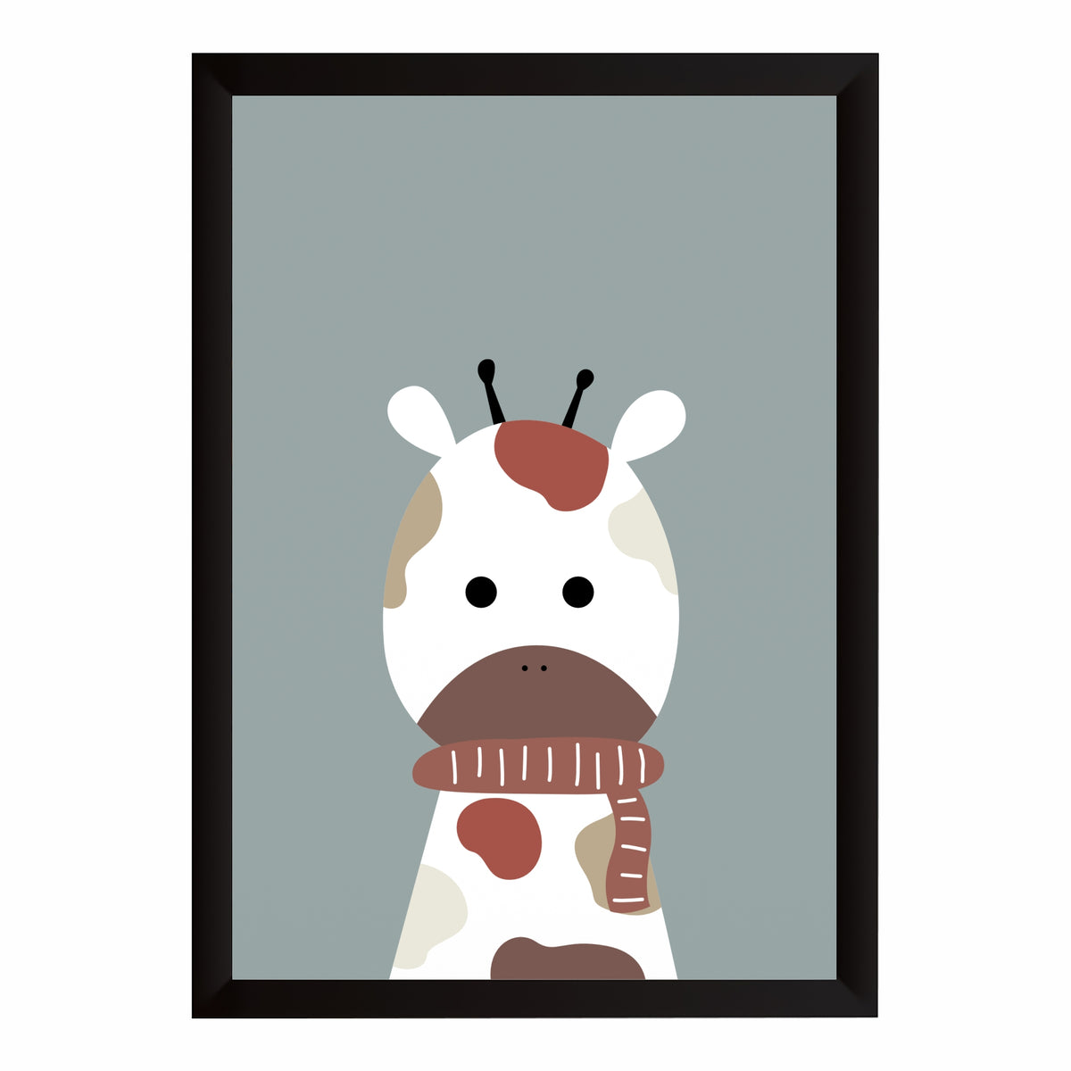 Cute Giraffe Wall Art | Minimalist Baby Giraffe Poster | Kids Room & Nursery Decor