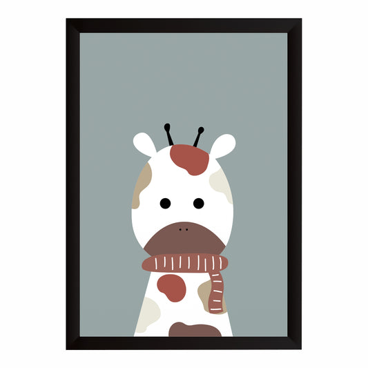 Cute Giraffe Wall Art | Minimalist Baby Giraffe Poster | Kids Room & Nursery Decor