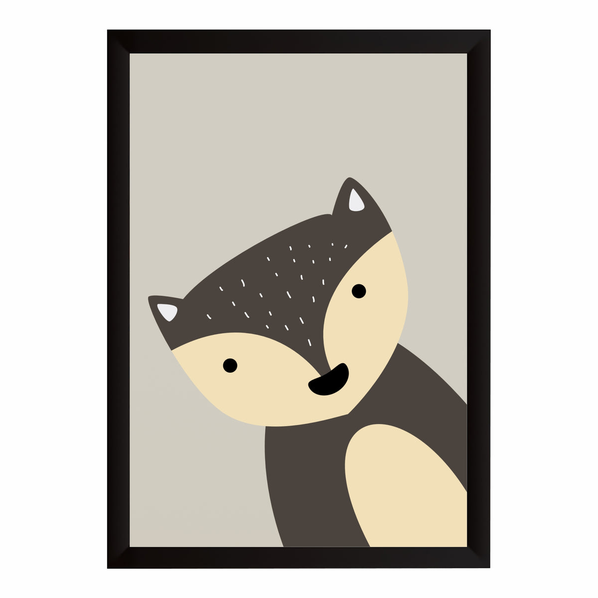 Cute Fox Wall Art | Minimalist Baby Fox Poster | Kids Room & Nursery Decor