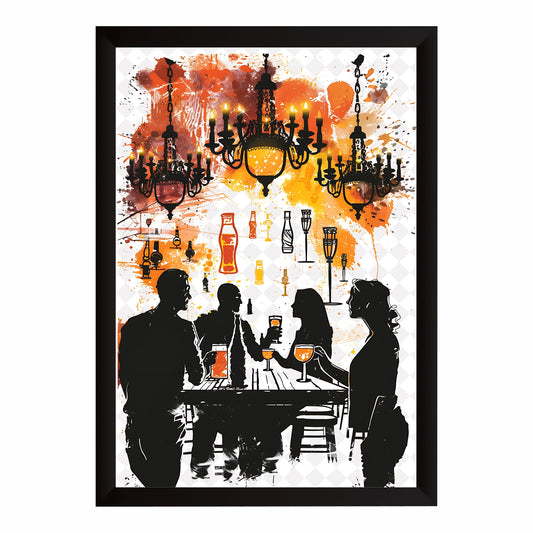 Bar Wall Art | Framed Cocktail & Drinks Party Artwork | Modern Pub & Lounge Décor | Bar Lover Wall Art