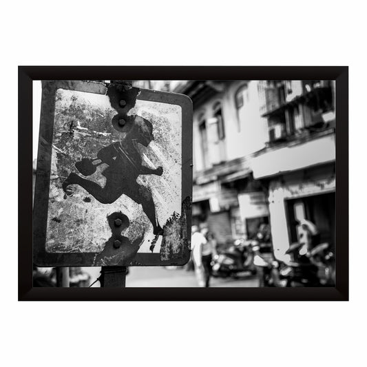 Vintage Street Sign Black & White Wall Art | Urban Photography