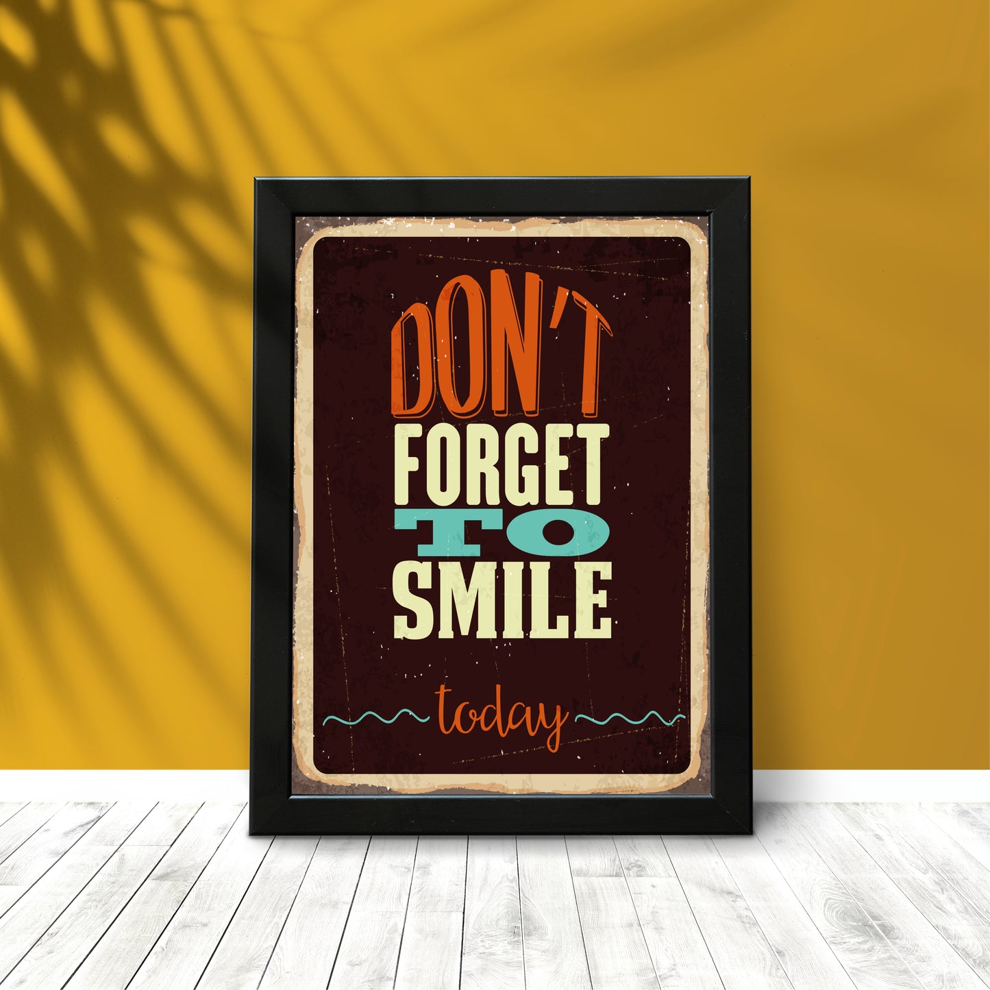 😊 Don’t Forget to Smile Today – Positive Quote Wall Frame!