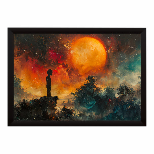Moonlit Dreamscape Wall Art | Surreal Night Landscape