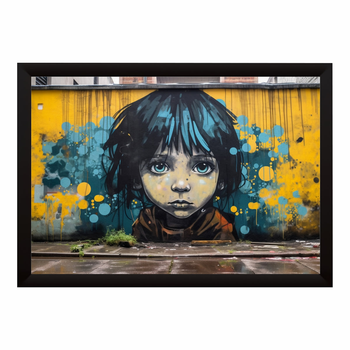 Street Art Girl Wall Art | Urban Graffiti Canvas Print | Modern Pop Art Wall Decor | Colorful Contemporary Mural Artwork