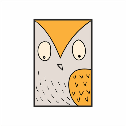 Olly Owl Wall Frame – Whimsical Woodland Décor for Kids’ Space 🦉✨