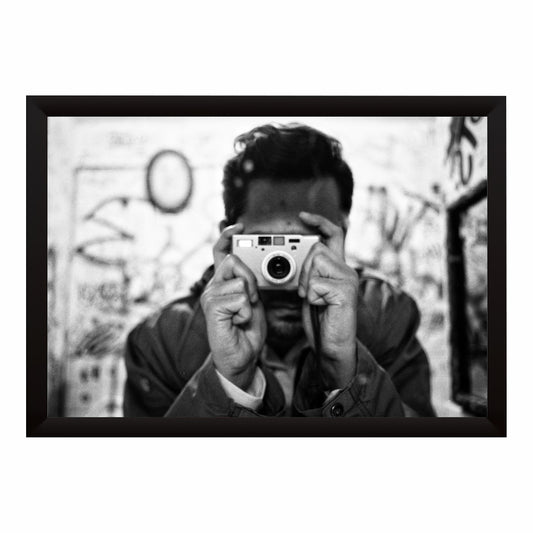 Vintage Camera Black & White Wall Art | Street Photography