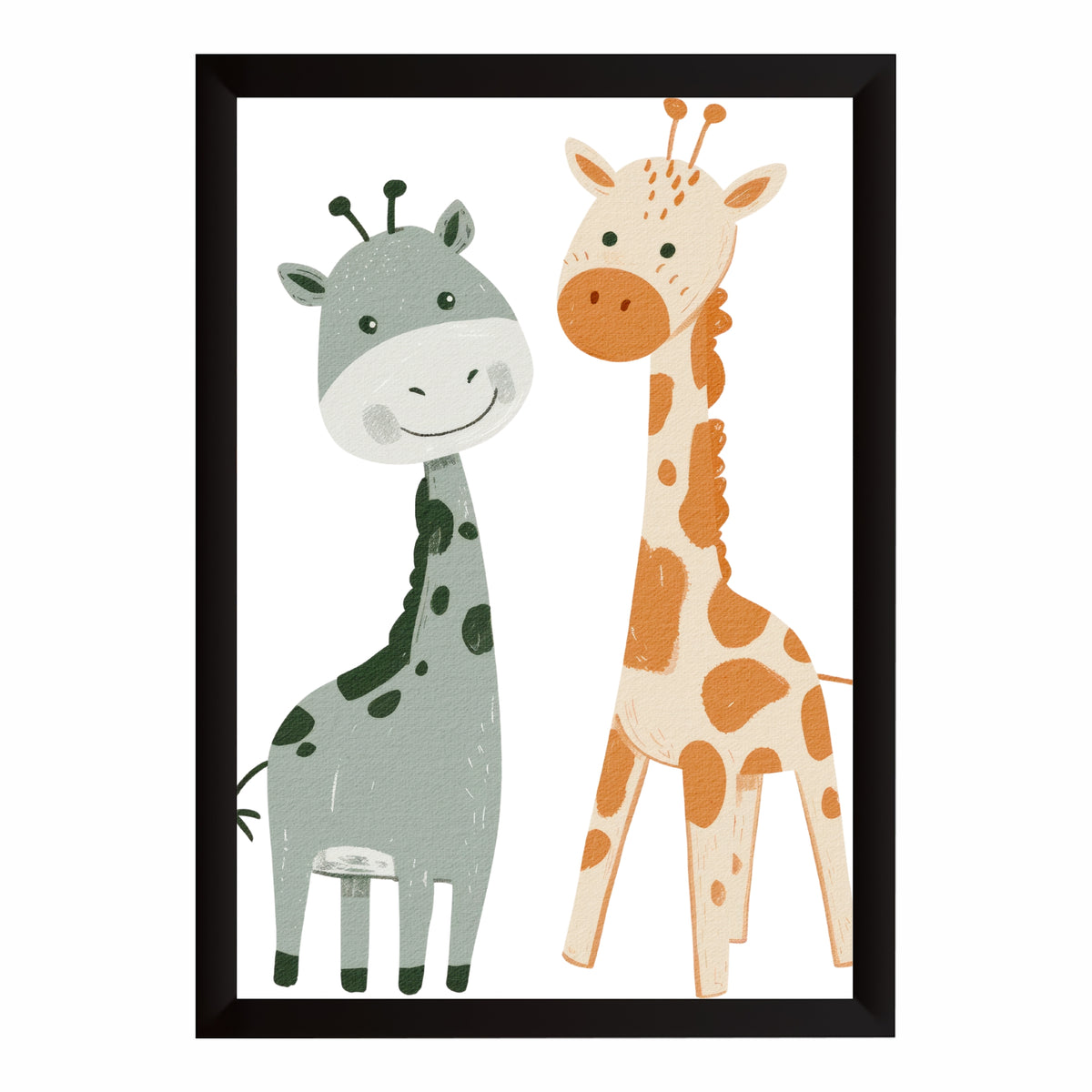 Cute Giraffe Wall Art | Baby Giraffe Nursery Poster | Safari Animal Kids Room Decor