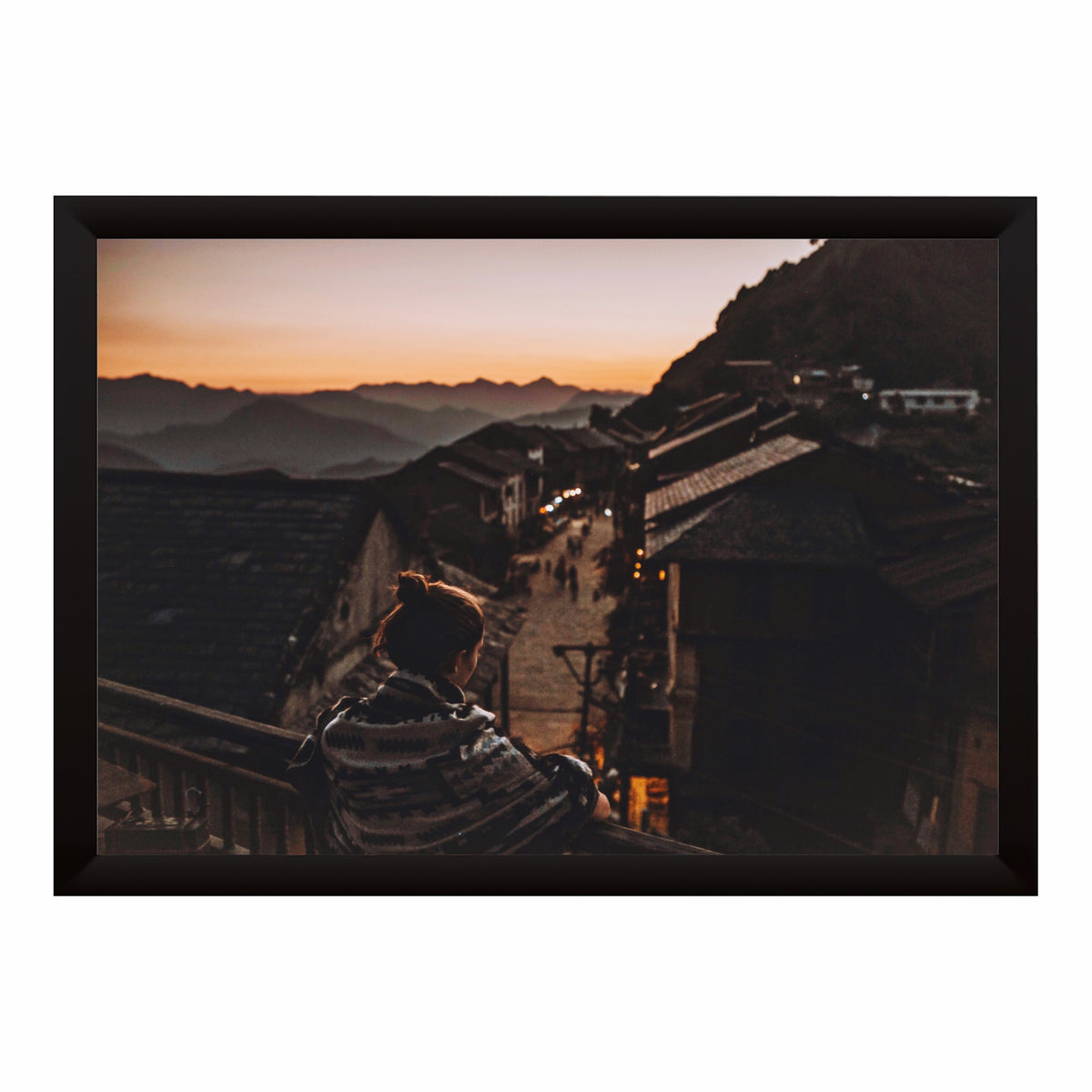 Mountain Village Sunset Wall Art | Travel Photography