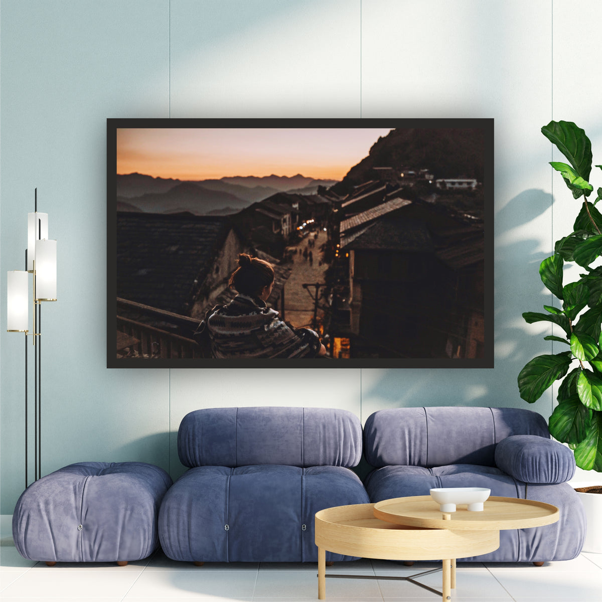 Mountain Village Sunset Wall Art | Travel Photography