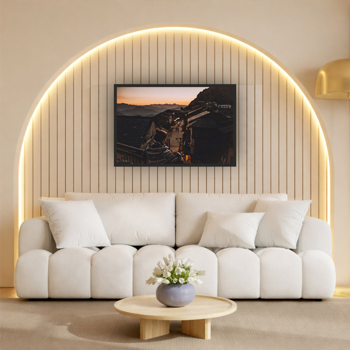 Mountain Village Sunset Wall Art | Travel Photography