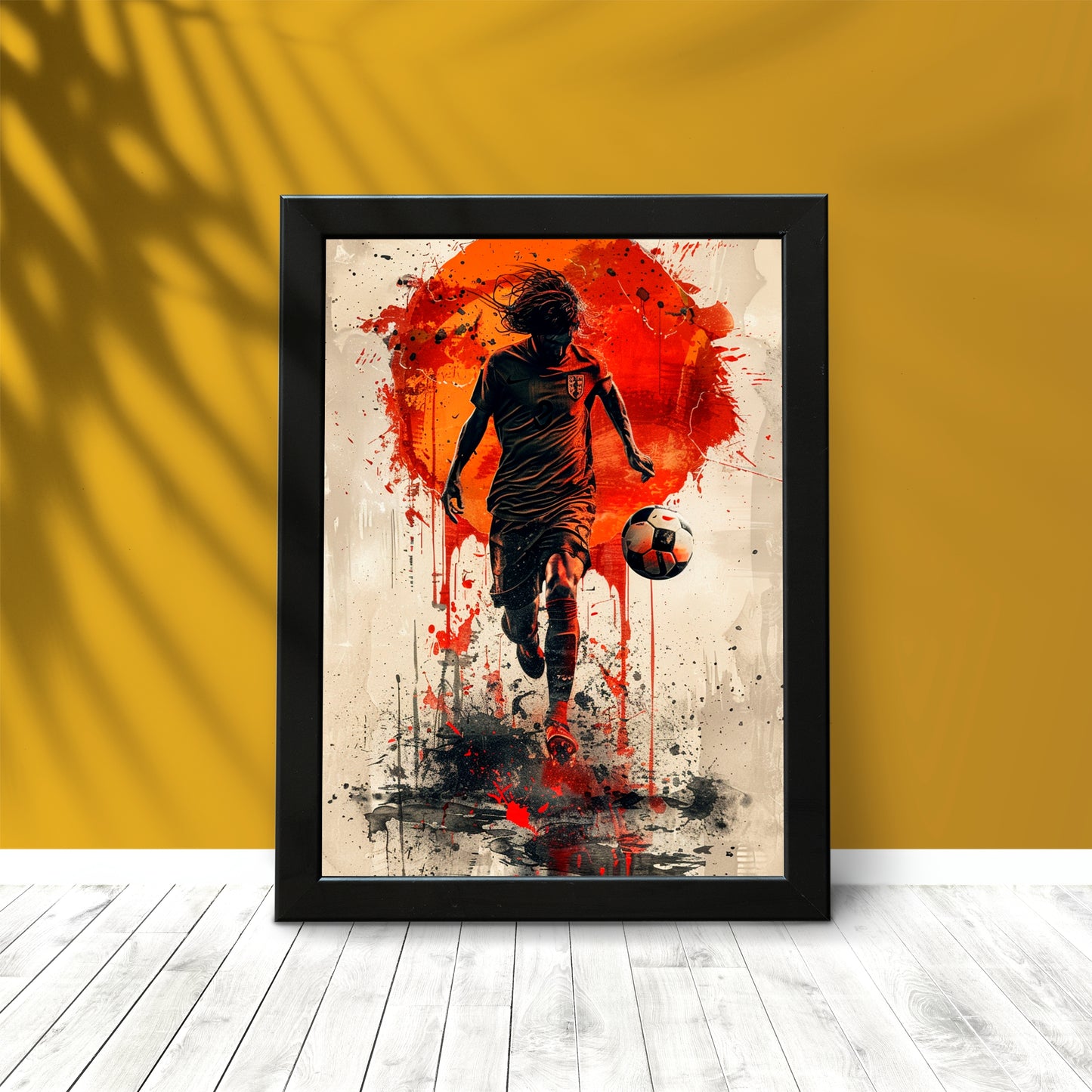 ⚽ Fearless Striker Wall Frame – Dynamic Art for True Football Lovers!
