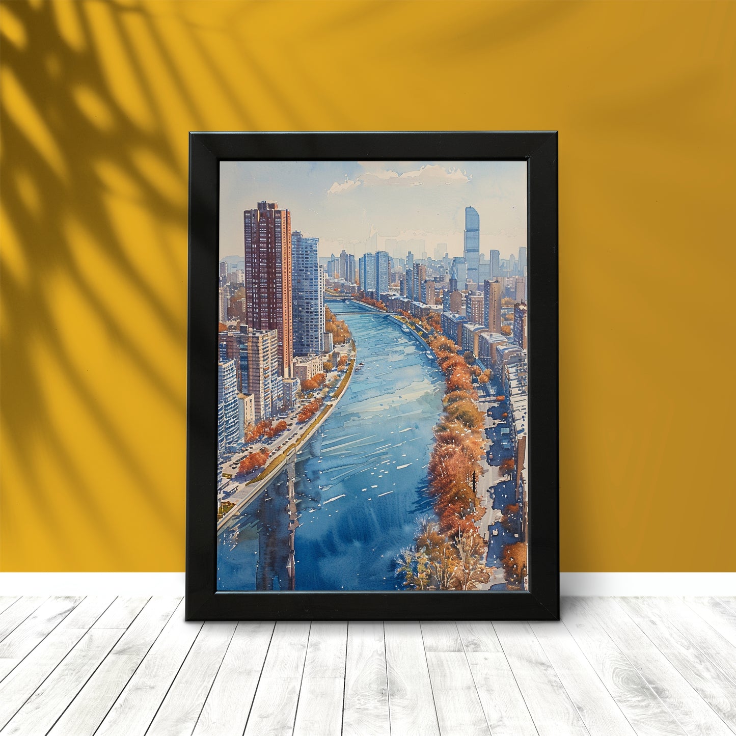 🌆 Urban Serenity Wall Frame – Modern Cityscape Art for Elegant Interiors!