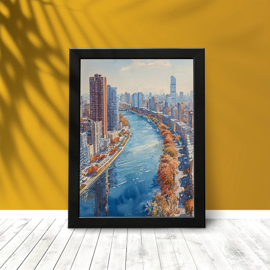 🌆 Urban Serenity Wall Frame – Modern Cityscape Art for Elegant Interiors!