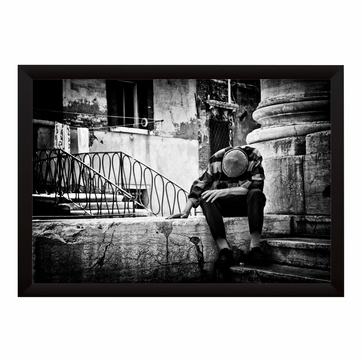 Vintage Street Life Wall Art | Black & White Photography