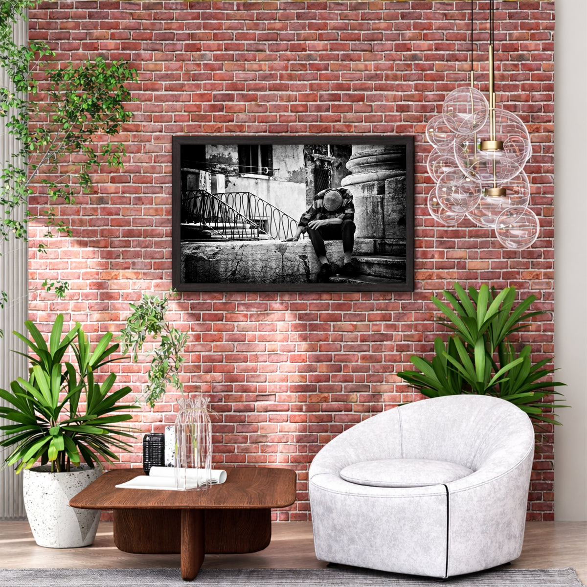 Vintage Street Life Wall Art | Black & White Photography