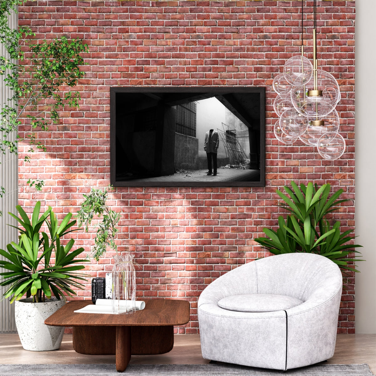 Mystery Man Wall Art | Black & White Urban Photography