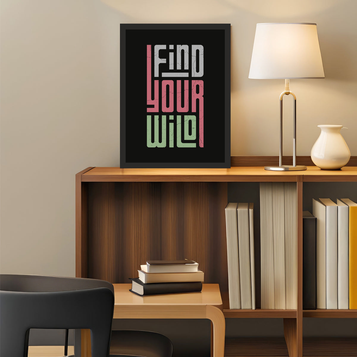 Find Your Wild Wall Art | Motivational Typography Poster | Modern Quote Decor
