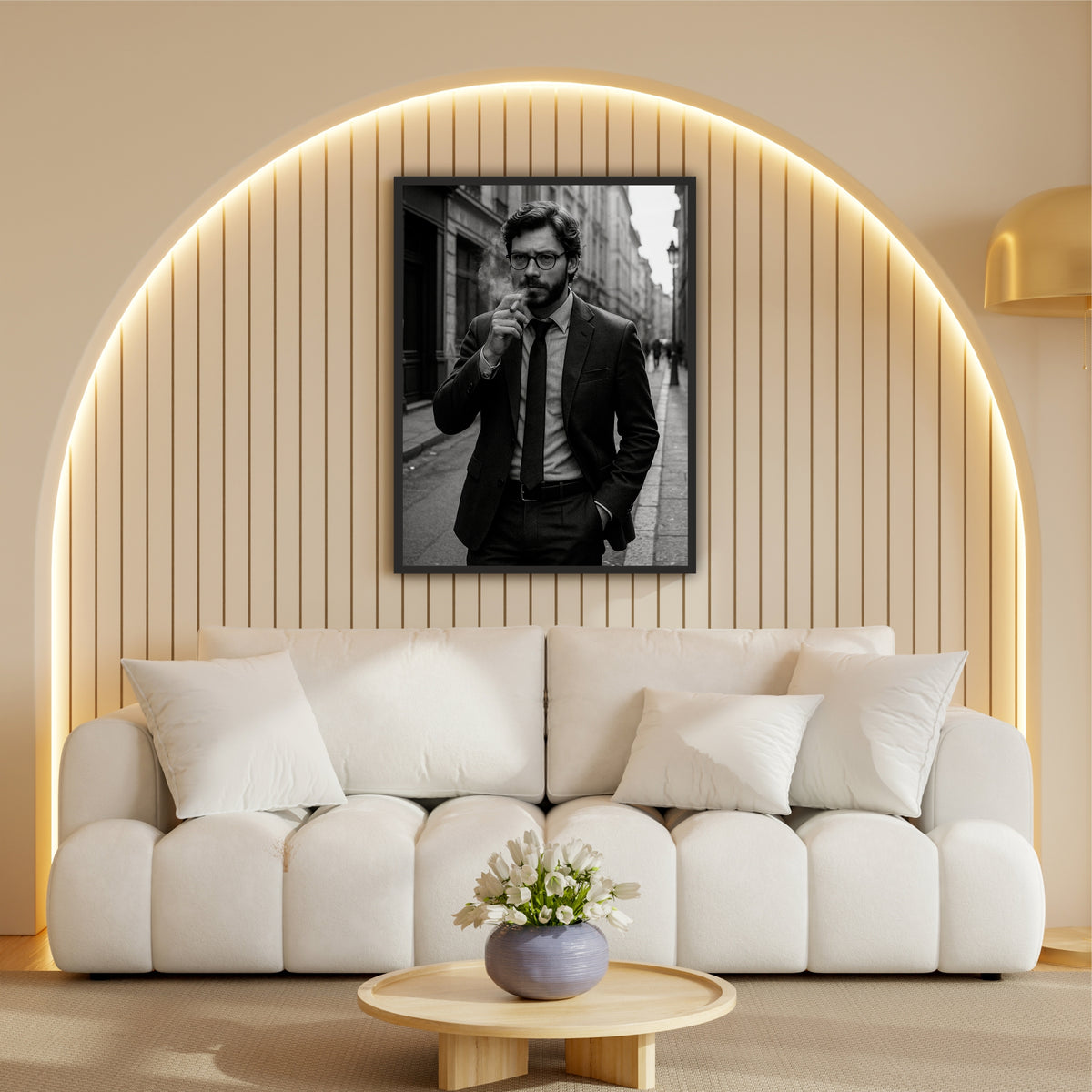 Vintage Gentleman Black & White Wall Art | Classic Street Photography Print