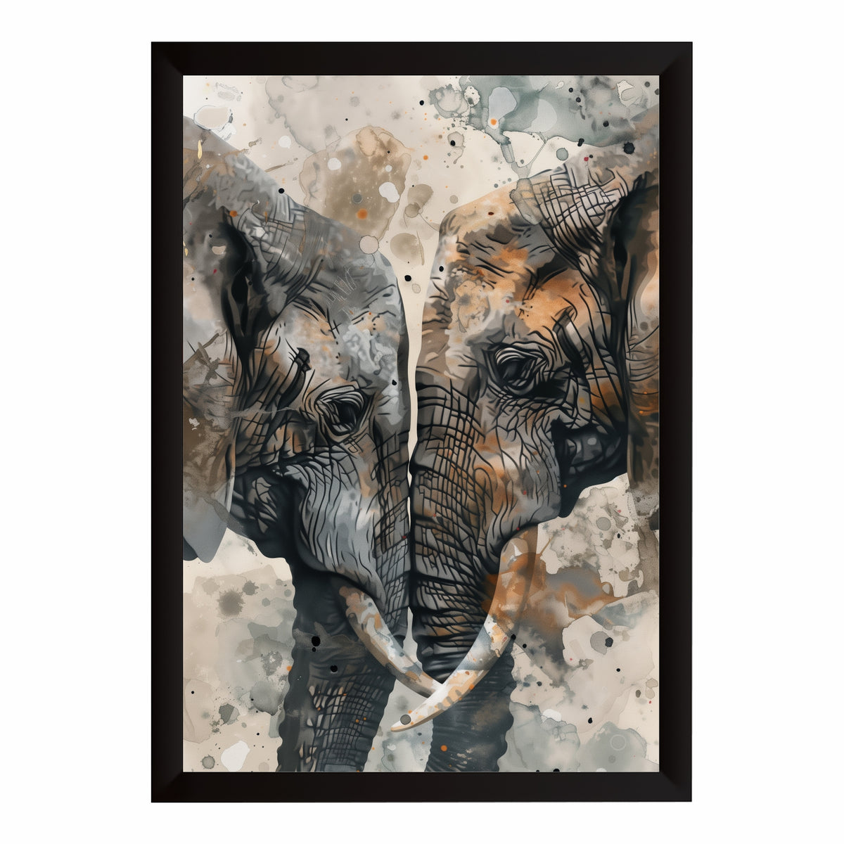 Elephant Wall Art | Abstract Watercolor Elephant Artwork