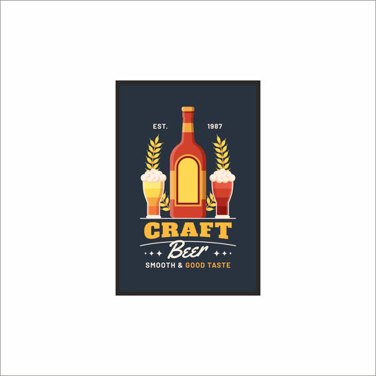“Craft Beer – Smooth & Good Taste Art Poster” 🍻🎨