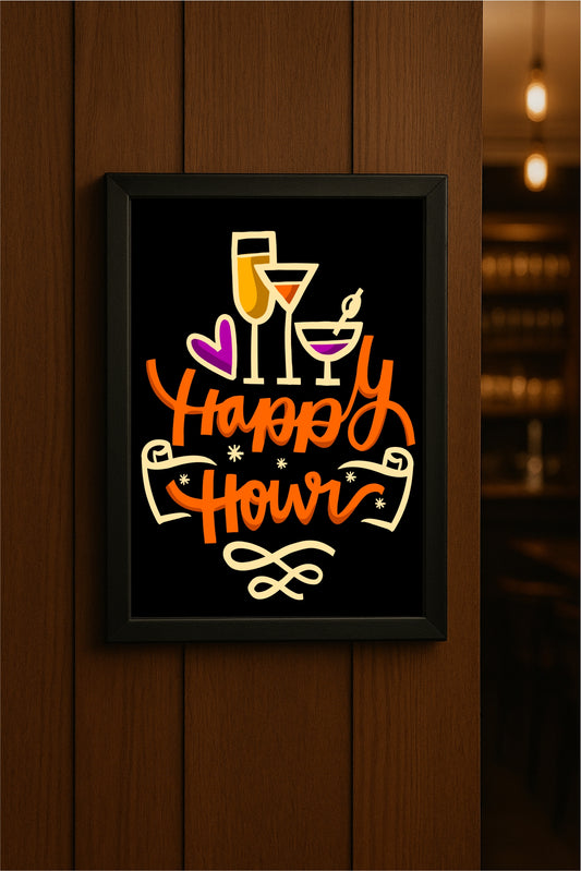 “Happy Hour – Neon Cocktail Art” 🍸✨