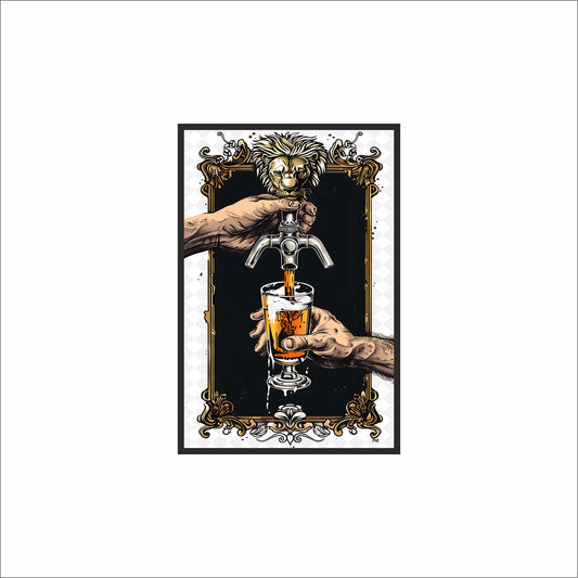 “Royal Brew – Vintage Beer Pour Art” 🍺🦁