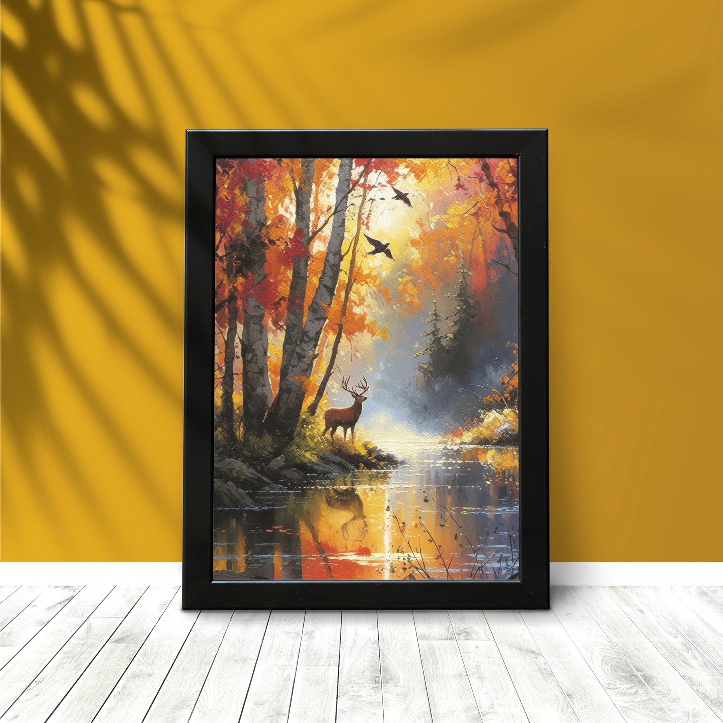 “Whispers of the Forest” Wall Frame – Serene Nature Art for Peaceful Spaces 🌲🦌