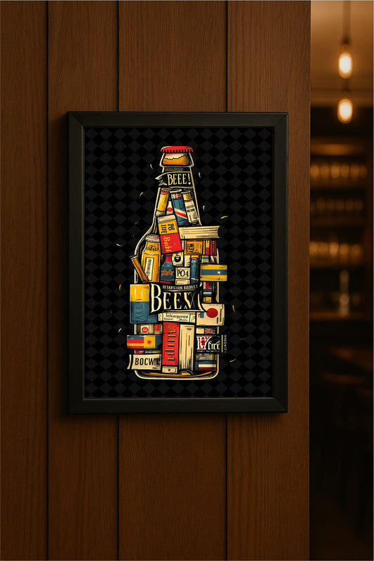“Book & Brew – Creative Beer Bottle Art” 🍺📚