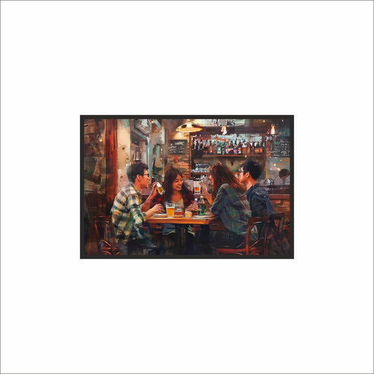 “Good Times – Cozy Bar Friends Art” 🍻✨