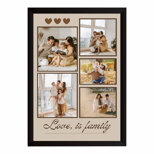 Customized Family Photo Frame | Love Is Family Photo Collage | Personalized Family Wall Art