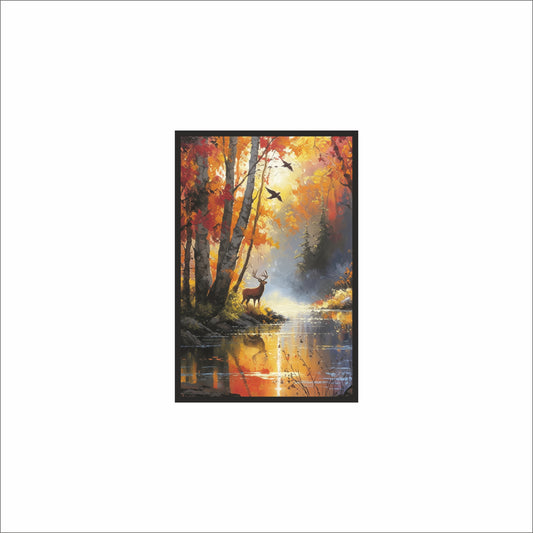 “Whispers of the Forest” Wall Frame – Serene Nature Art for Peaceful Spaces 🌲🦌