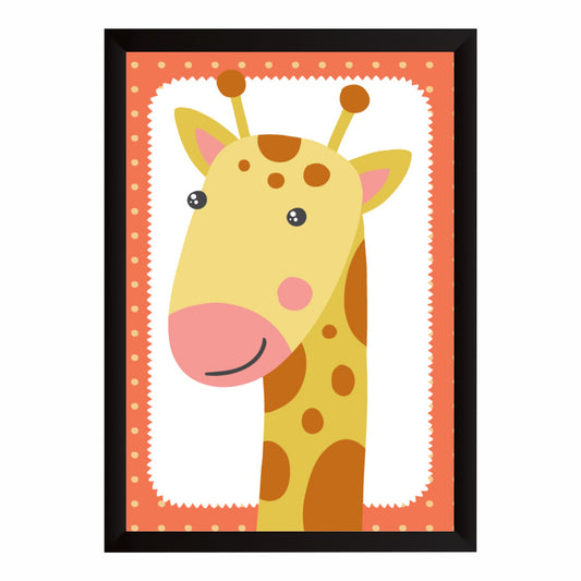 Cute Giraffe Wall Art | Baby Giraffe Kids Poster | Safari Nursery Animal Decor
