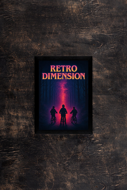 “Retro Dimension – Neon Adventure Frame” 🚲💜🌌