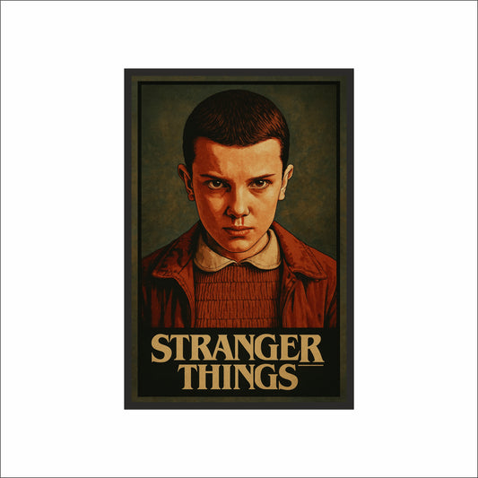 “Stranger Things – Psychic Kid Retro Poster Frame” 🖤🔮