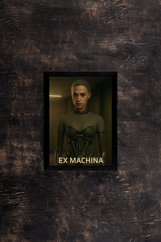 “EX MACHINA – Synthetic Consciousness Poster Frame” 🤖🖤
