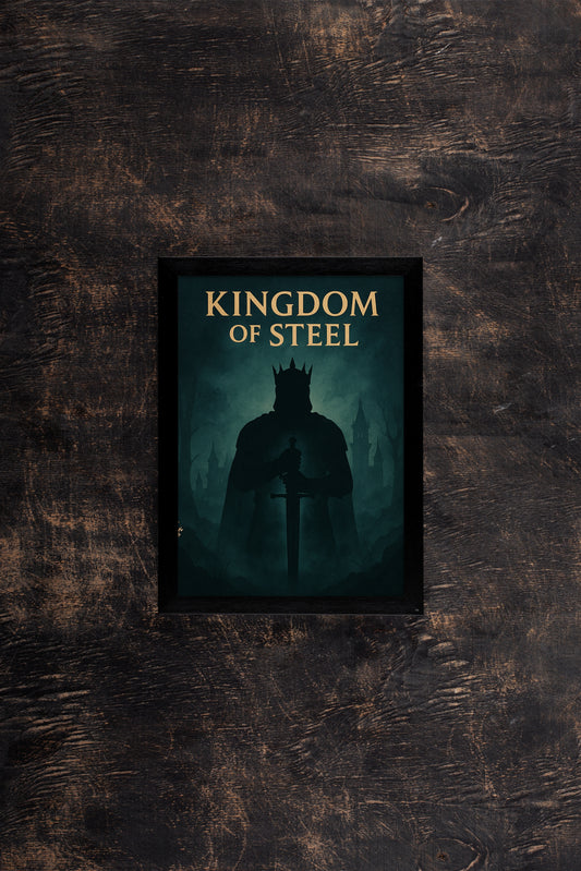 “KINGDOM OF STEEL – Dark Fantasy Royalty Poster Frame” 👑⚔️🖤